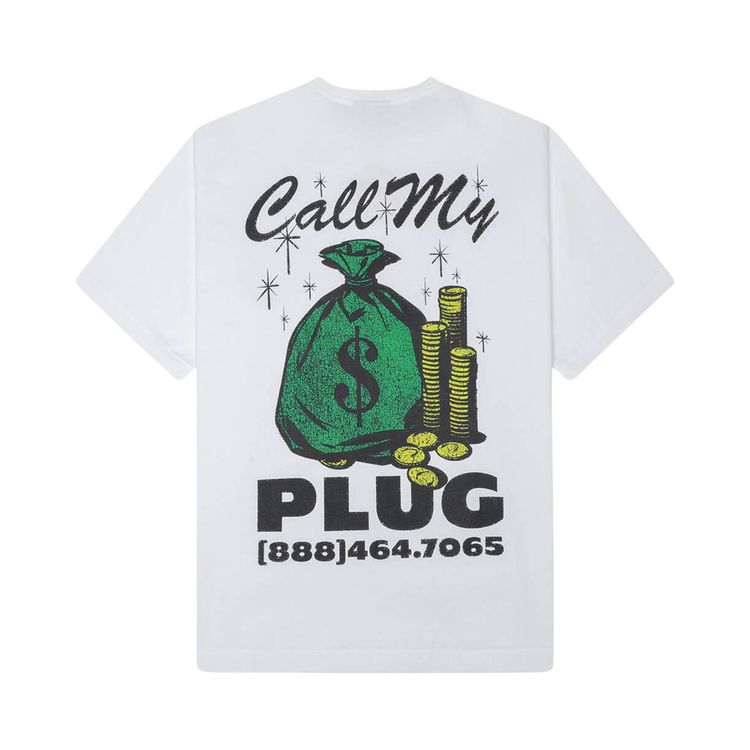 Market Call My Plug T Shirt White