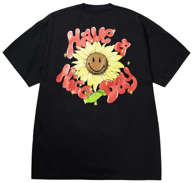 Market Smiley Sunflower T Shirt Jet Black
