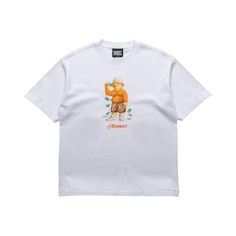 Market Making It Rain Bear T Shirt White