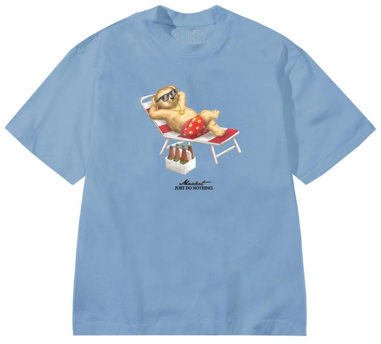 Market Smiley Bearly A Care T Shirt Dusk Blue
