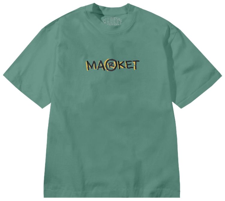 Market Smiley Doodle T Shirt Malachite Green