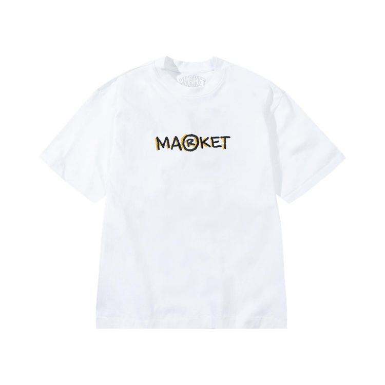 Market Smiley Doodle T Shirt White