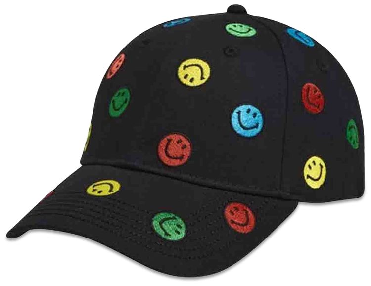 Market Smiley All Over Dad Hat Black