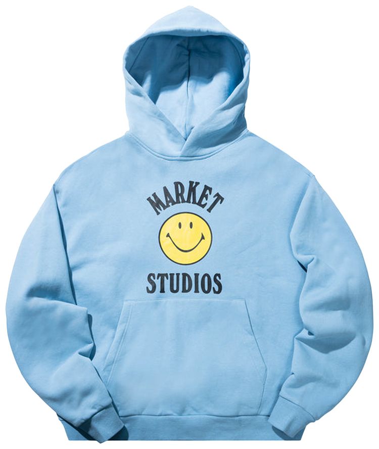 Market Smiley Mood Hoodie Dusk Blue