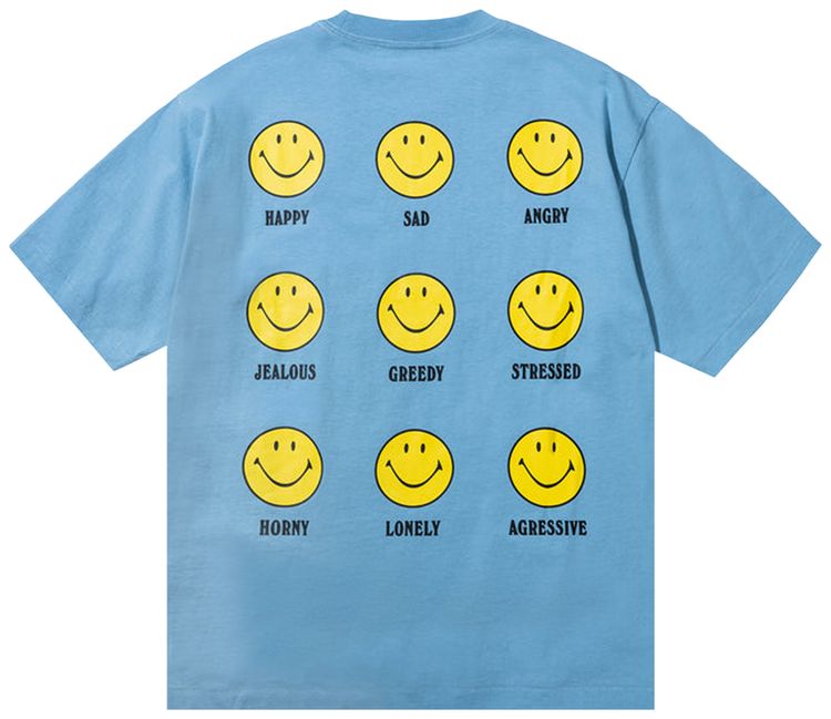 Market Smiley Mood T Shirt Dusk Blue