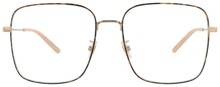 Gucci Square Frame Metal Optical Frames GoldTransparent