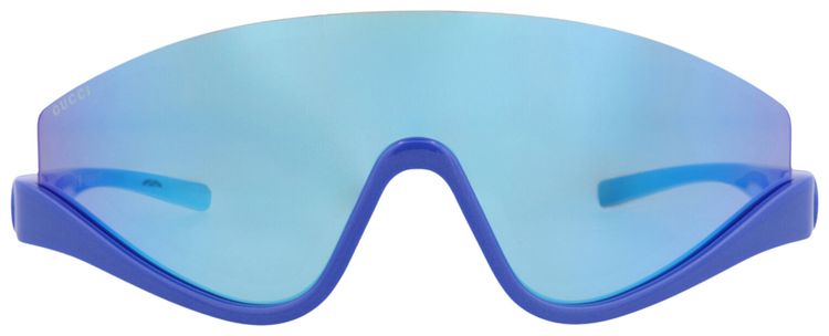 Gucci Shield Frame Injection Sunglasses Blue