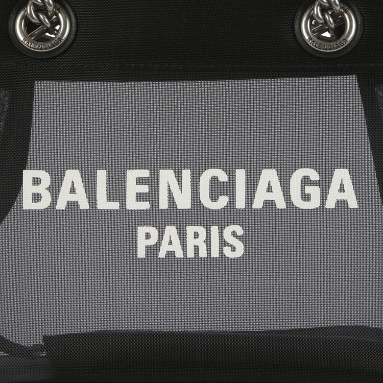 Balenciaga Small Duty Free Mesh Tote BlackWhite