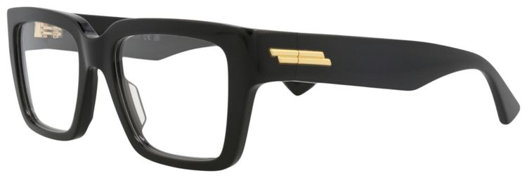Bottega Veneta Square Frame Recycled Acetate Optical Frames BlackTransparent