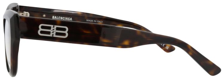 Balenciaga Square Frame Recycled Acetate Optical Frames HavanaTransparent
