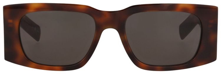 Saint Laurent Square Frame Recycled Acetate Sunglasses HavanaBlack