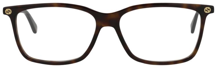 Gucci Square Frame Acetate Optical Frames HavanaTransparent
