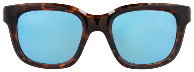 Gucci Square Frame Injection Sunglasses HavanaBlue