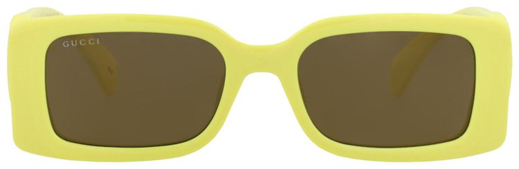 Gucci Square Frame Injection Sunglasses YellowBrown