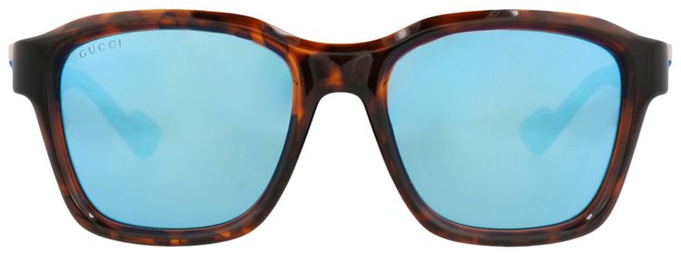Gucci Square Frame Injection Sunglasses HavanaBlue