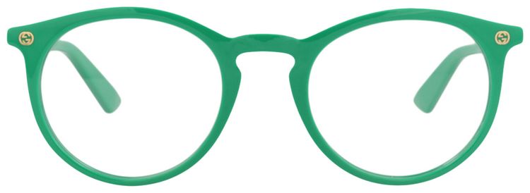 Gucci Round Frame Recycled Acetate Optical Frames GreenTransparent