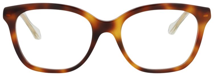 Gucci Square Frame Acetate Optical Frames HavanaCrystalTransparent
