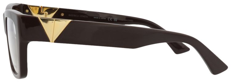 Bottega Veneta Square Frame Acetate Optical Frames BrownTransparent