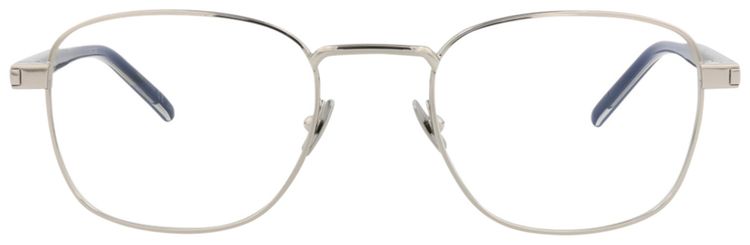 Saint Laurent Square Frame Metal Optical Frames SilverCrystalTransparent