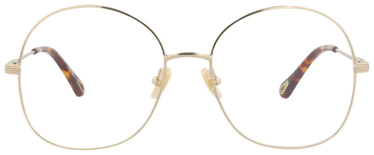 Chloe Round Frame Metal Optical Frames GoldTransparent