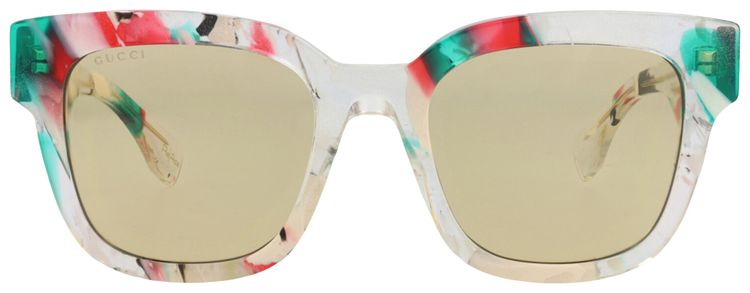 Gucci Square Frame Recycled Acetate Sunglasses MulticolorBrown
