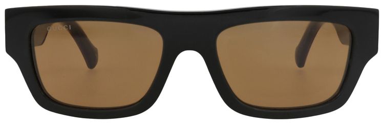 Gucci Square Frame Recycled Acetate Sunglasses BlackHavanaBrown