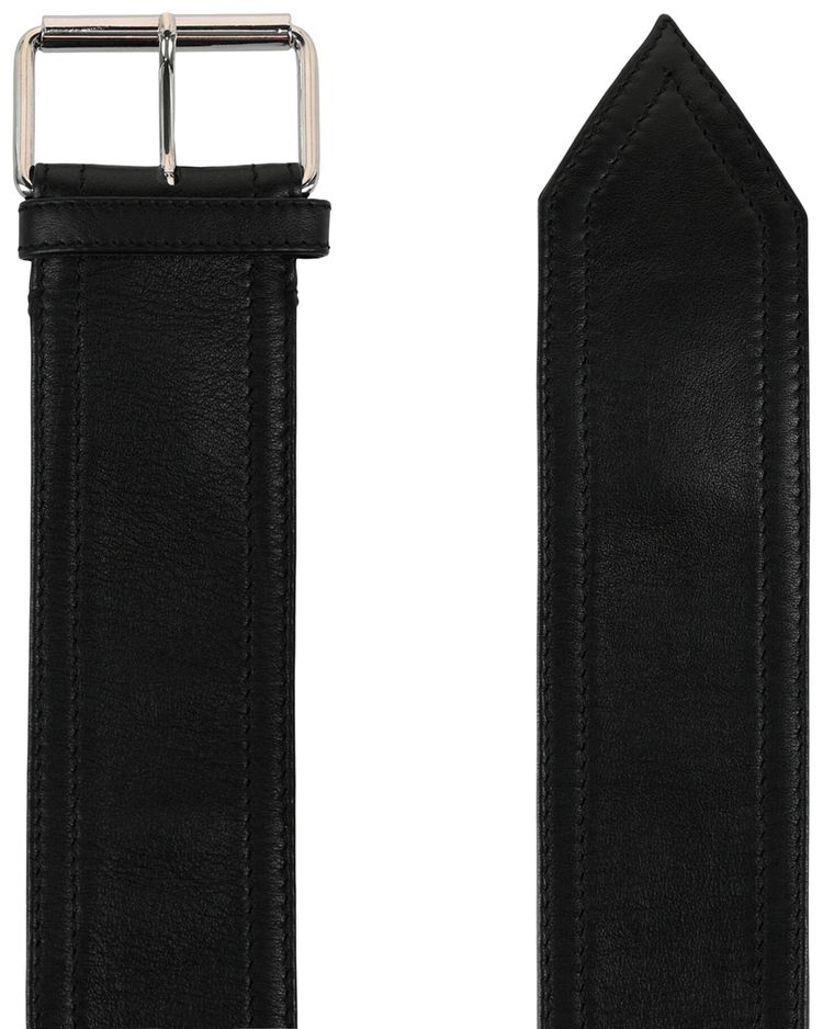 Alexander McQueen Wide Leather Belt Black