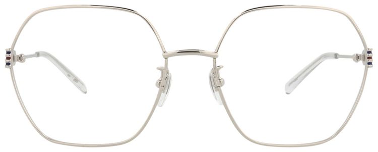 Gucci Square Frame Metal Optical Frames SilverTransparent