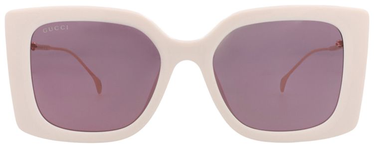 Gucci Square Frame Injection Sunglasses IvoryGoldViolet