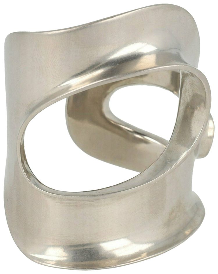 Ferragamo Small Sculptural Cutout Cuff Silver