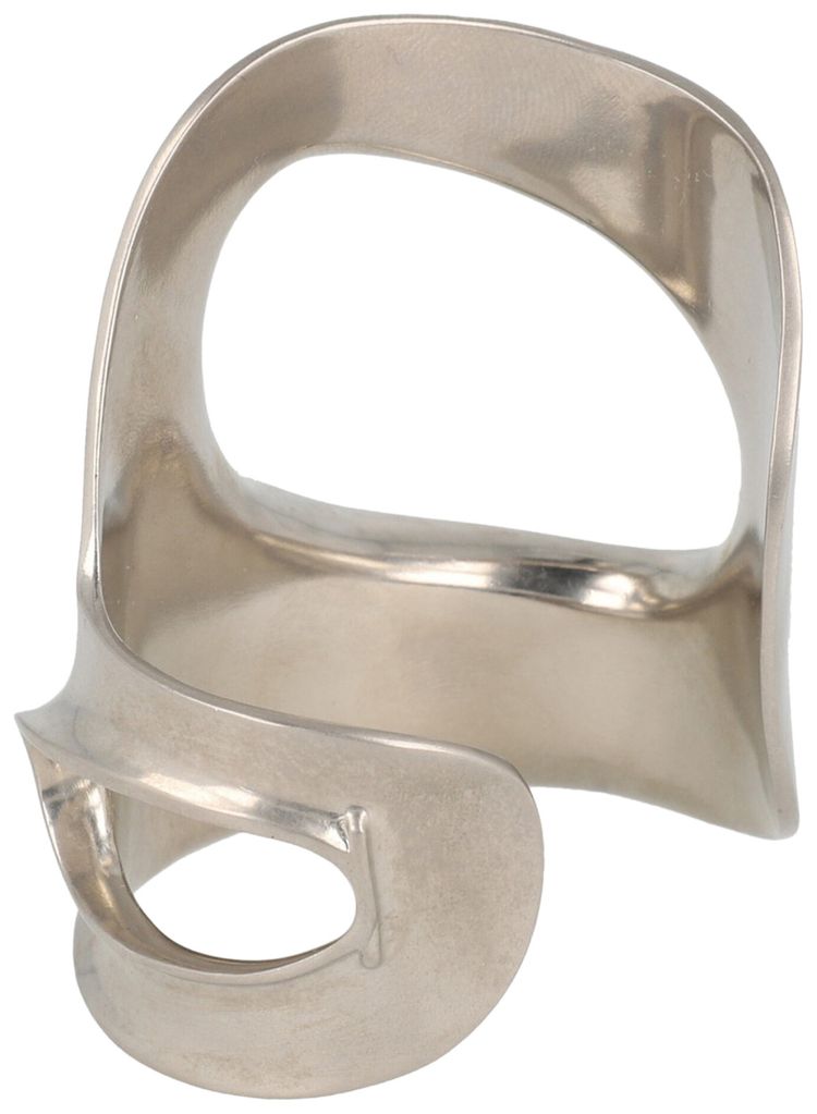 Ferragamo Small Sculptural Cutout Cuff Silver