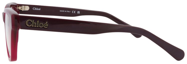 Chloe Square Frame Recycled Acetate Optical Frames BurgundyVioletTransparent