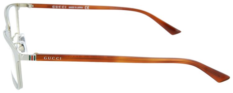 Gucci Square Frame Titanium Optical Frames GoldHavanaTransparent