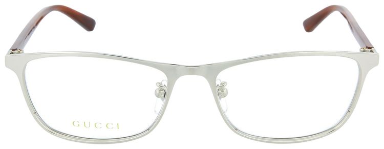 Gucci Square Frame Titanium Optical Frames GoldHavanaTransparent