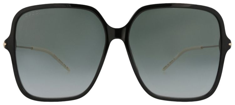 Gucci Square Frame Recycled Acetate Sunglasses BlackGoldGrey