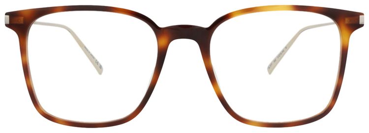 Saint Laurent Square Frame Recycled Acetate Optical Frames HavanaGoldTransparent