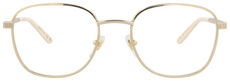 Gucci Square Frame Metal Optical Frames GoldTransparent