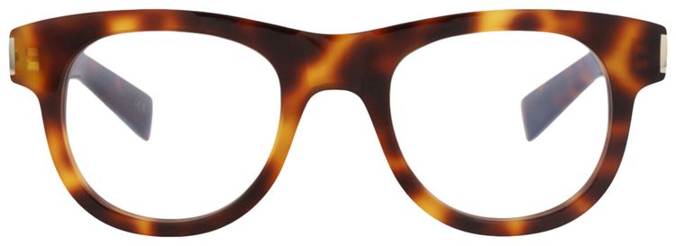 Saint Laurent Round Frame Recycled Acetate Optical Frames HavanaTransparent