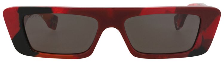 Gucci Square Frame Recycled Acetate Sunglasses RedGrey