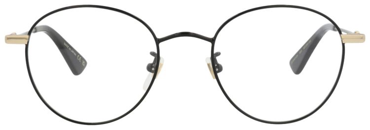 Gucci Round Frame Metal Optical Frames BlackGoldTransparent