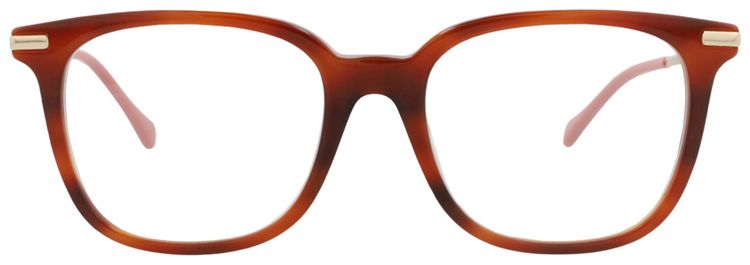 Gucci Square Frame Acetate Optical Frames HavanaGoldTransparent