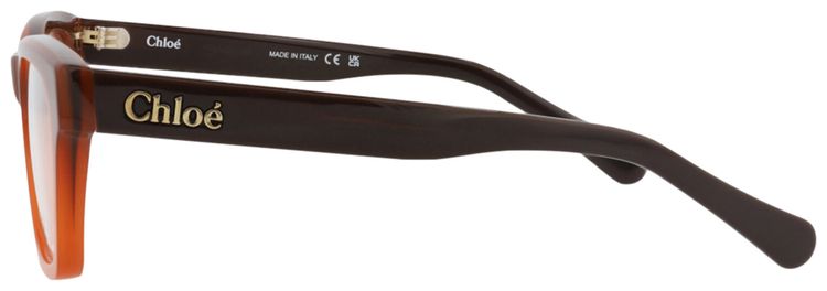 Chloe Square Frame Recycled Acetate Optical Frames BrownTransparent
