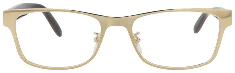 Gucci Square Frame Titanium Optical Frames GoldBlackTransparent