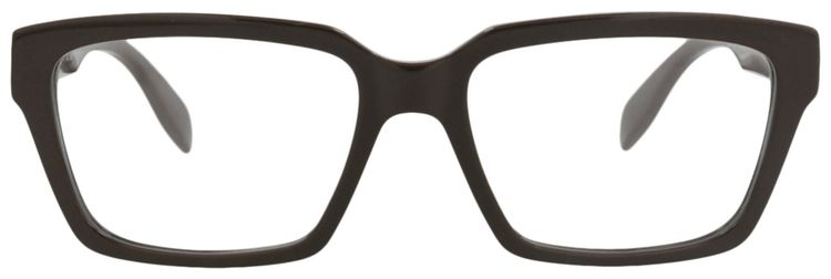 Alexander McQueen Square Frame Acetate Optical Frames BrownTransparent