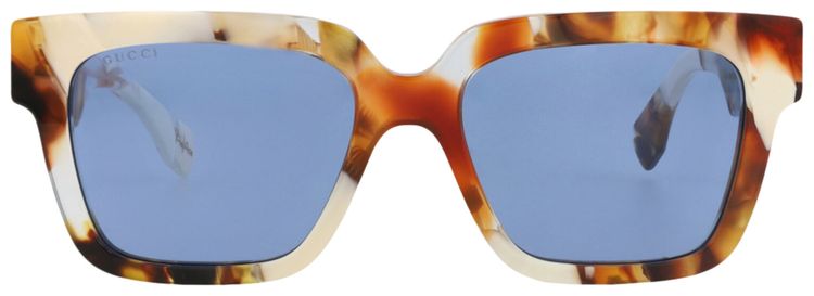 Gucci Square Frame Recycled Acetate Sunglasses HavanaBlue