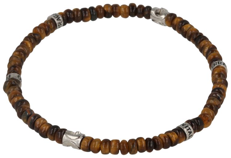Ferragamo Small Tiger Eye Beadstone Bracelet Multicolor