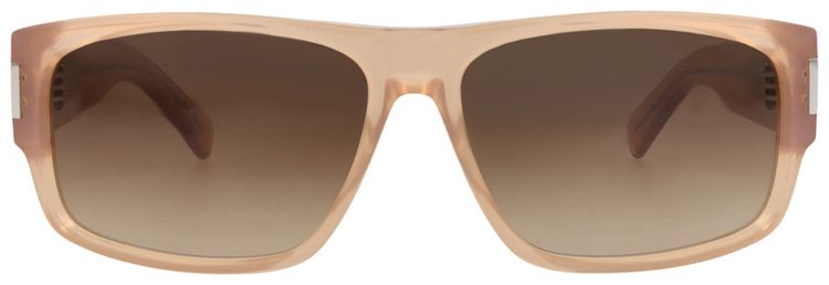 Saint Laurent Square Frame Recycled Acetate Sunglasses OrangeBrown