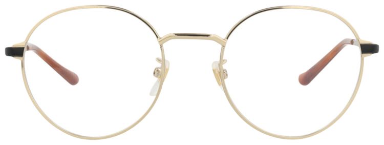 Gucci Round Frame Metal Optical Frames GoldBlackTransparent