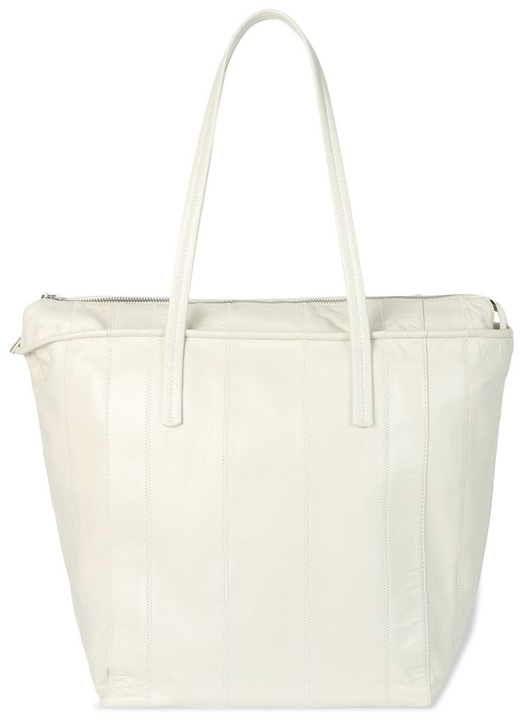 BY FAR Solid Leather Tote White
