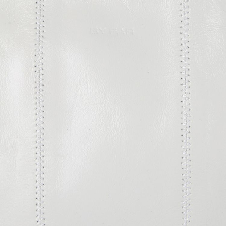 BY FAR Solid Leather Tote White